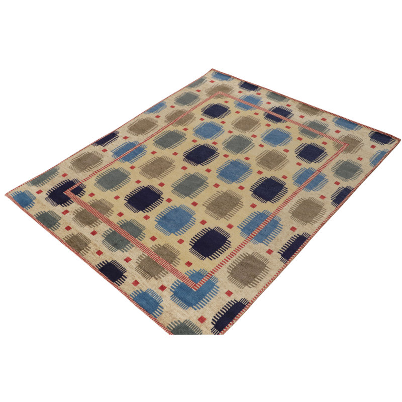 Scandinavian Wool Geometric Area Rug, Rectangle 12' x 16'