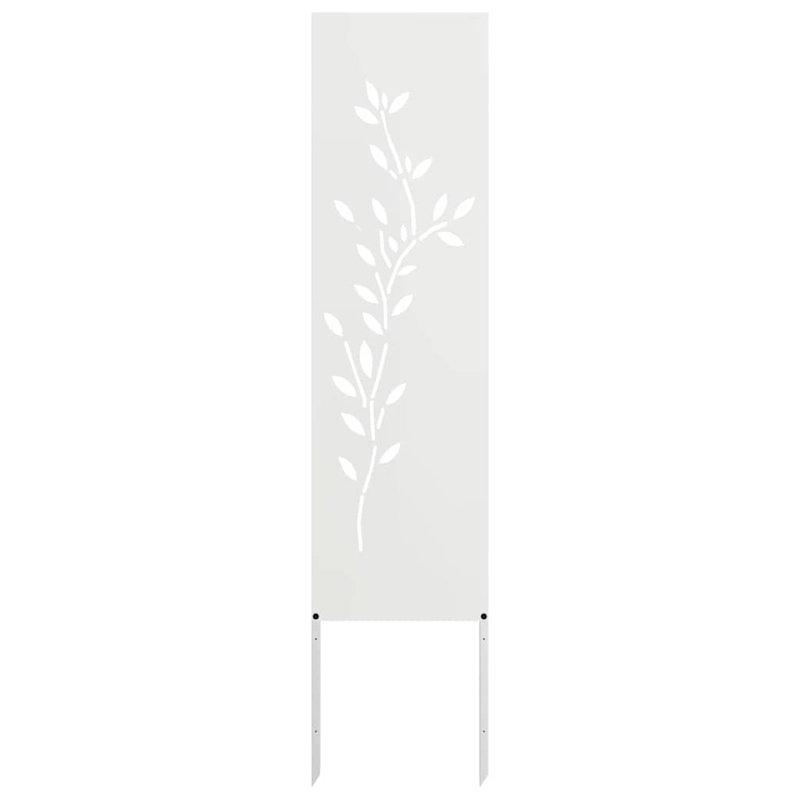Garden Decorative Panel Stainless Steel, White, 140cm H x 32cm W x 1.7cm D
