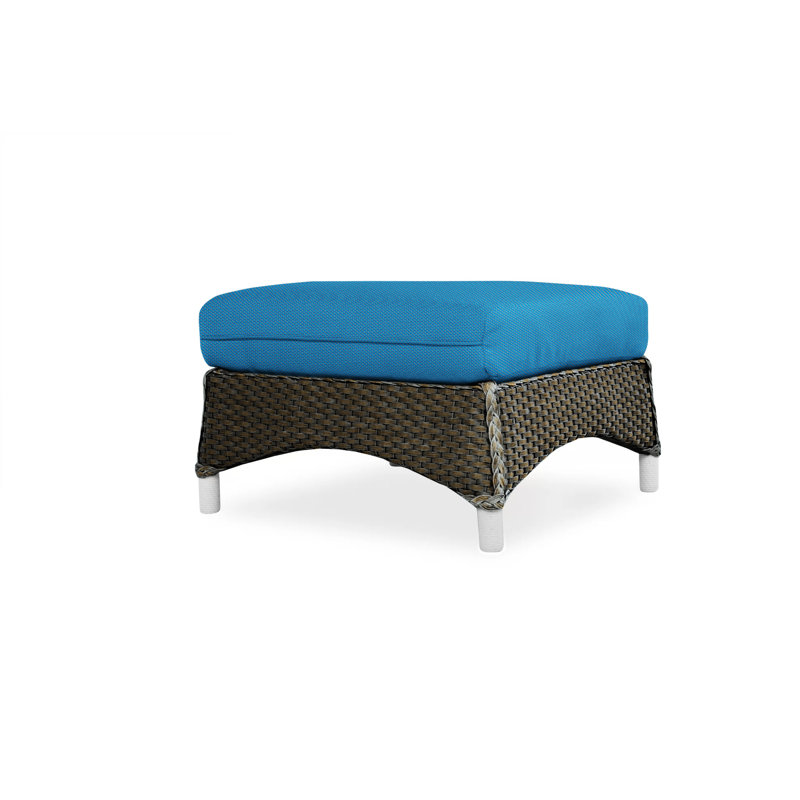 Mandalay Outdoor Ottoman, Loveboat Mint, Mink