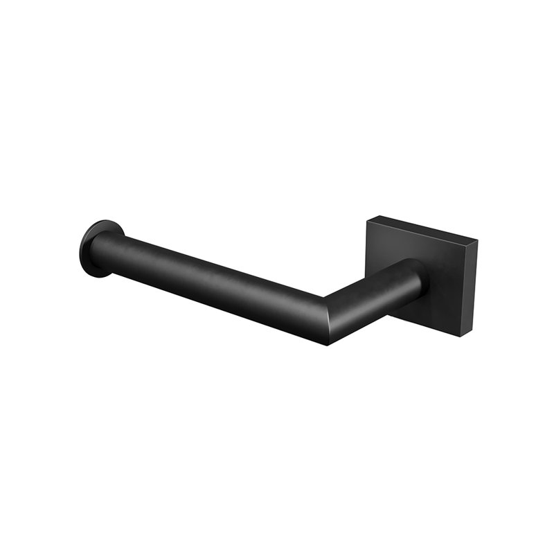 Crater Wall-Mounted Toilet Paper Holder, Premium Brass Construction, Installation Hardware Included, Matte Black