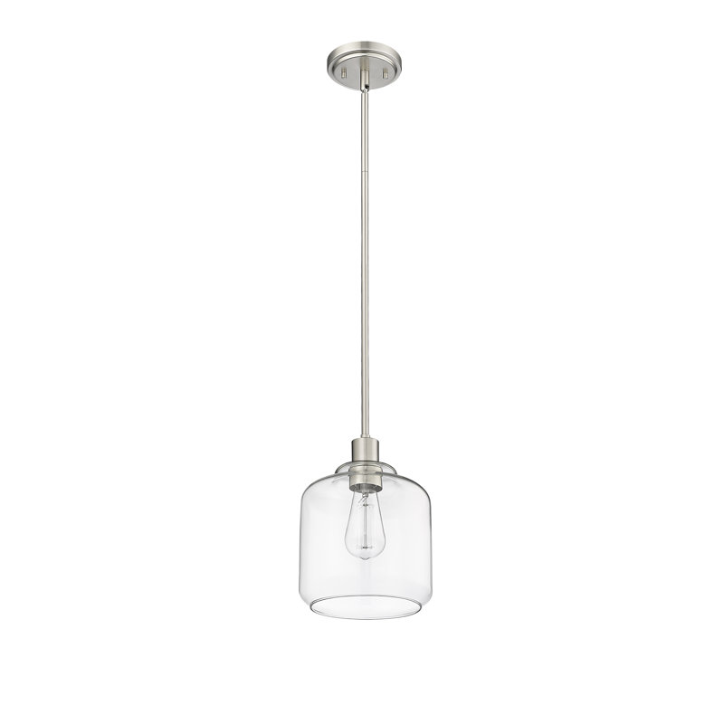 Asheville 1 - Light Dimmable Pendant, Brushed Nickel