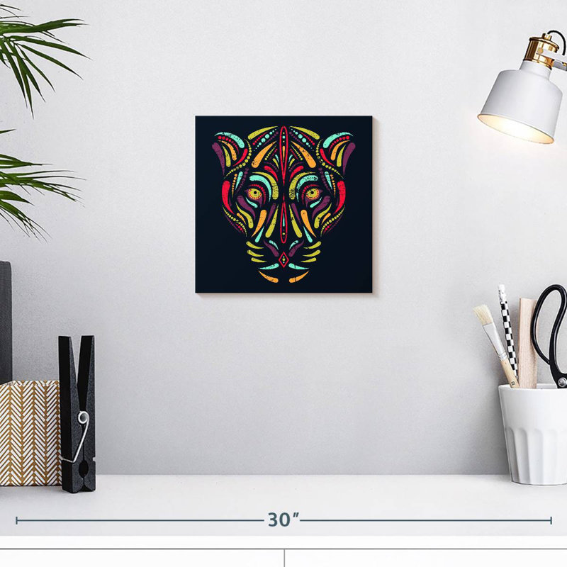 «Brampt Jaguar Face Abstract», H 10 po x l 10 po