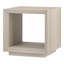 Table de bout de 22 po de large avec tablette inférieure ouverte - Table d'appoint scandinave en panneau de fibres à densité moyenne blanc aulne pour le salon ou la chambre à coucher | Evie-697859446