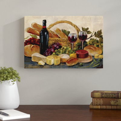 « tuscan soirée wine crop »-impression sur toile tendue
