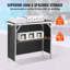 Table de bar pliante portable avec étui de transport - 38,39 po x 15,16 po x 34,25 po