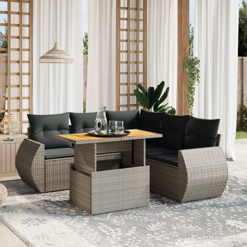 Vidaxl Garden Sofa Set Grey