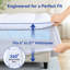 Surmatelas en mousse viscoélastique double couche 4 "avec viscose dérivé du bambou 2" mousse viscoélastique gélifiée rafraîchissante 2 "pour soulager les maux de dos-131532502