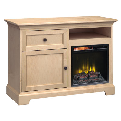 Unfinished TV Stand for TVs up to 32" with Fireplace Included