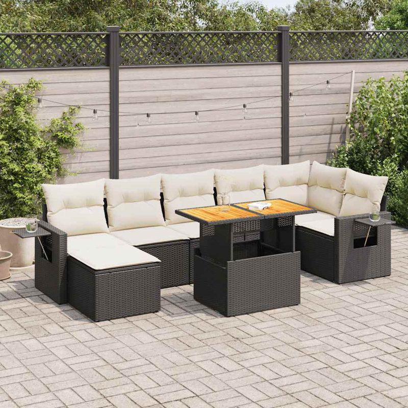 Vidaxl Garden Sofa Set Black