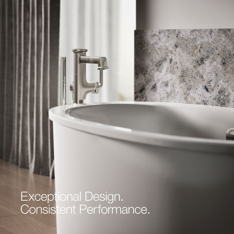 Riff Floor-Mount Bath Filler Trim, Vibrant Polished Nickel