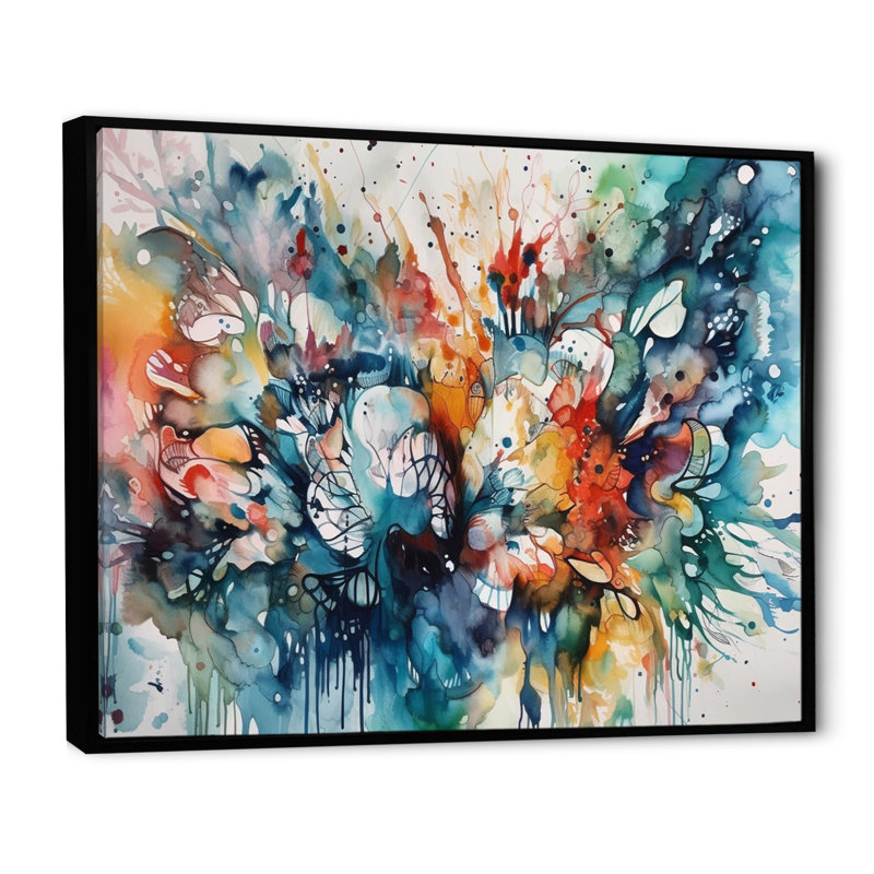 Captivating Boho Dance I - Abstract, reproduction d'art encadrée, H 30 po x l 40 po x P 1,5 po, Cadre flottant noir