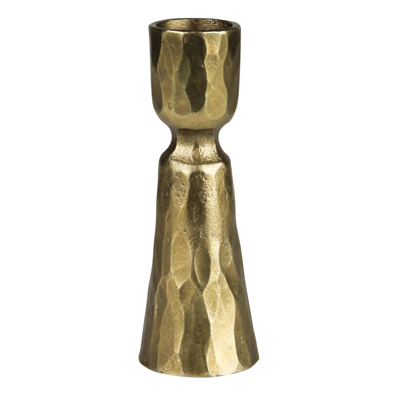 Bougeoir de table en laiton, H 4,25 po x l 1,5 po x P 1,5 po