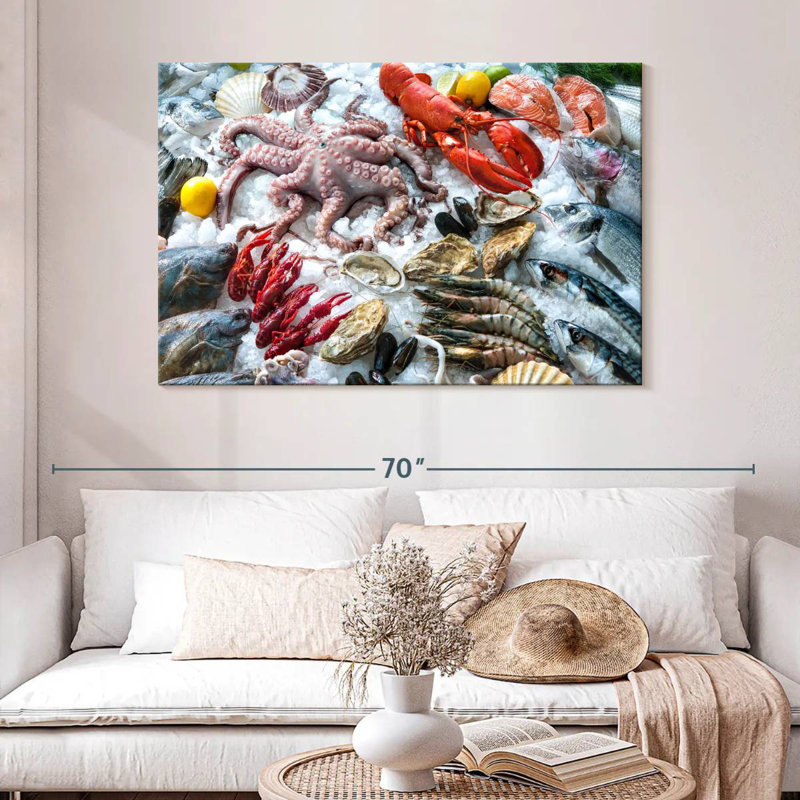 Plateau de fruits de mer frais, H 32 po x l 48 po