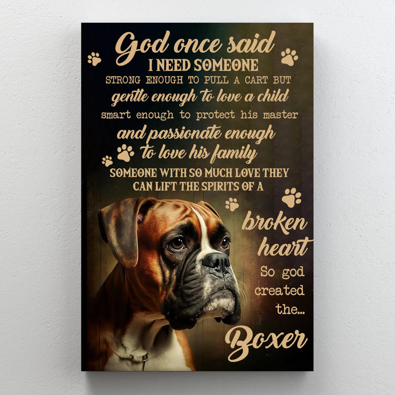 So God créé le boxeur - graphique rectangulaire 1 pièce, H 20 po x l 16 po x P 1,25 po