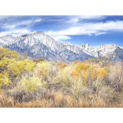 Bruce Heinemann " Autumn Grasses And Sierra Nevada Mts " Color Photography Print