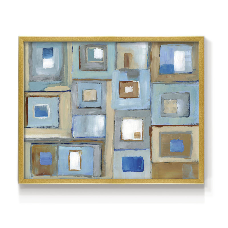 Variation on Greek Key I -Framed Print - Restickable, 22" H x 28" W
