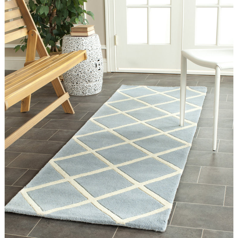 Teresita Hand Tufted Wool Geometric Rug, Runner 2'3" x 7'