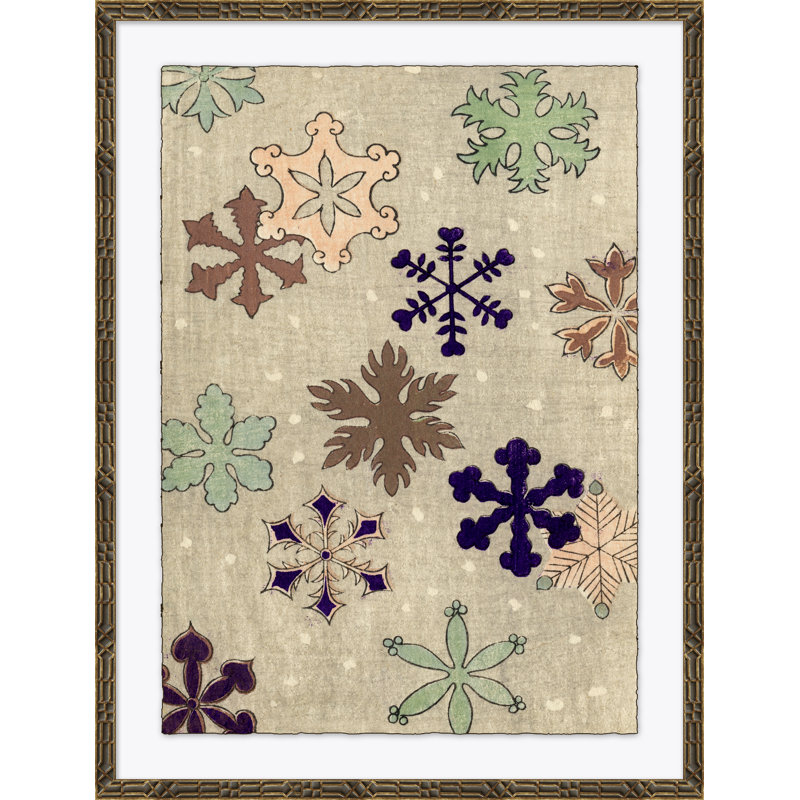 Asian Woodblock Snowflakes Giclee Print by Soicher Marin Archives
