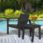 Ensemble de chaise d'extérieur et table d'appoint Adirondack, résine HDPE, pour barbecue, plage, terrasse, jardin, pelouse et cour, noir.