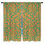 Rideaux orange et vert damas transparents et obscurcissants - 2 panneaux