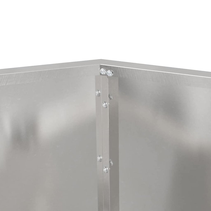  Planter Silver Stainless Steel, 60cm H x 75cm W x 75cm D