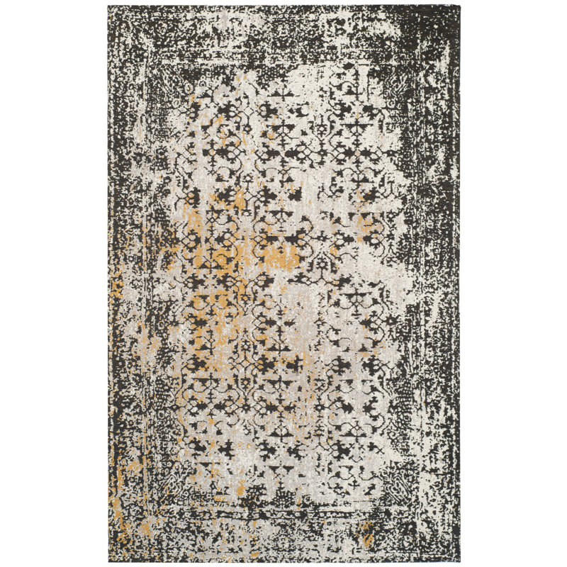 Tapis noir / argenté Jupiter, Rectangle de 5 pi x 8 pi