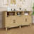 Stylish 4-Door Sideboard Buffet Cabinet with Built-In Power Outlet, Adjustable Shelves and Ample Storage-1988914177