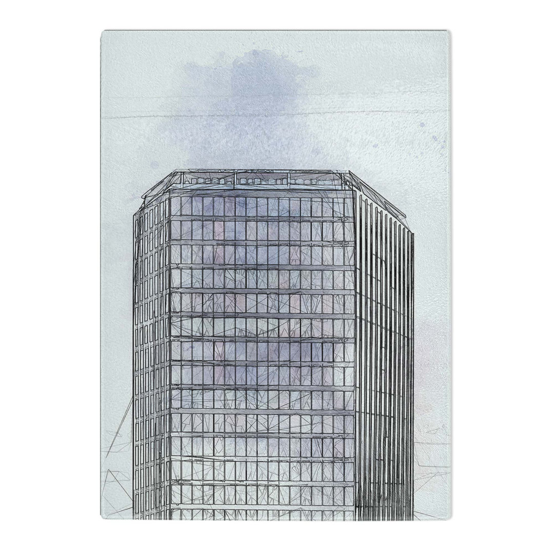 Tempered Glass Sketching the Architecture Vol.7 Chopping Board