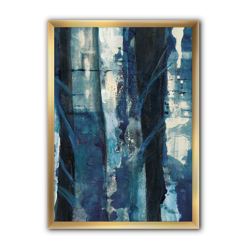 « deep colors i indigo », reproduction d’image sur toile, H 46 po x l 36 po x P 1,5 po, Cadre doré