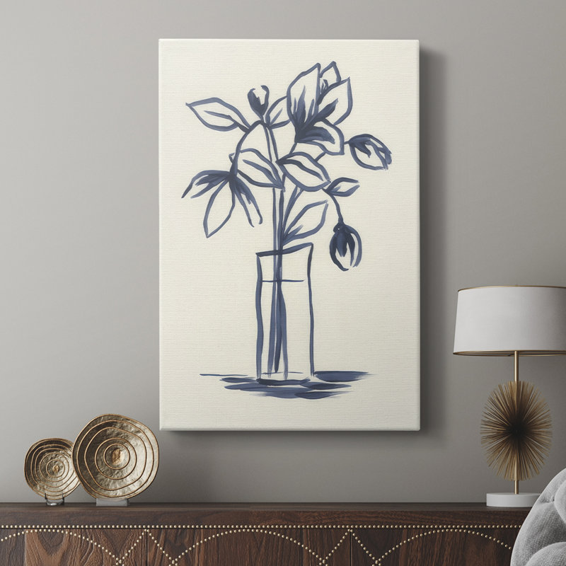 Indigo Bud Vase II - galerie sur mesure, H 48 po x l 32 po