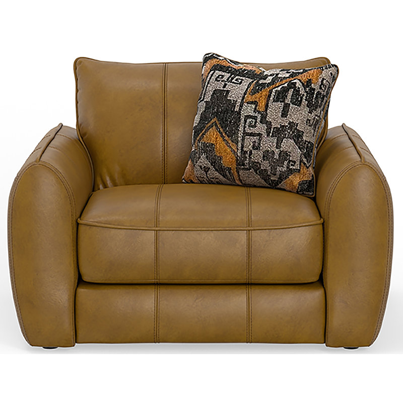 Fauteuil demi-pelucheux brun Montagne