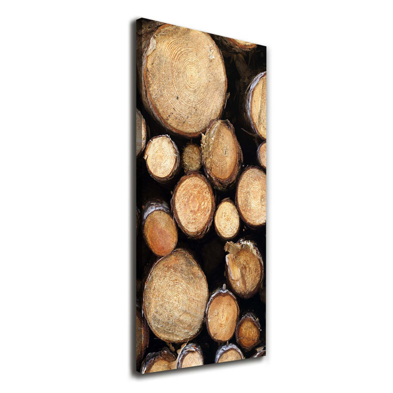 Logs Of Wood - Wrapped Canvas Print