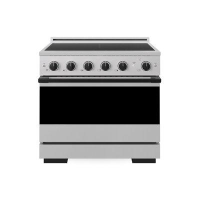 ZLINE Autograph 36 in. Marino Induction Range with 5 Element Cooktop and Polished Gold Accents