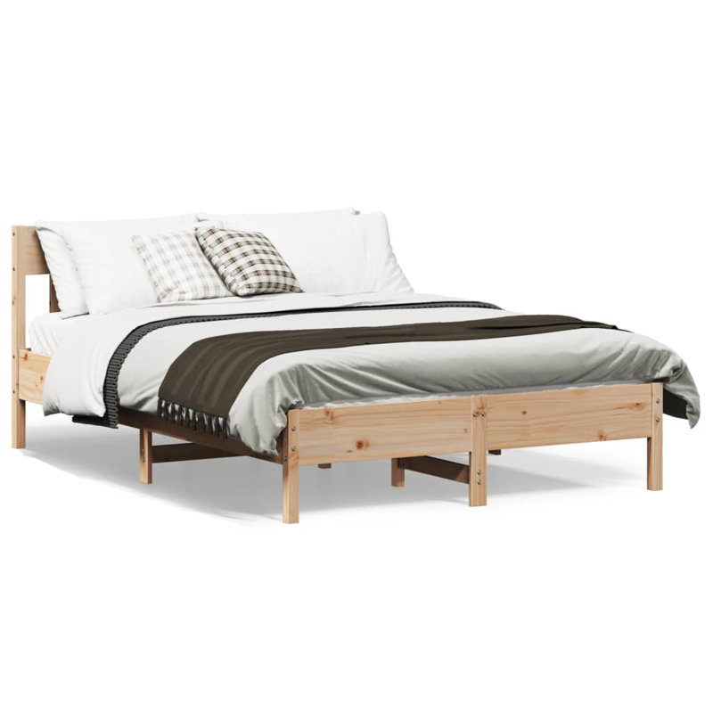 Andaleeb Solid Wood Bed, Double (4'6)