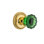 Rope Rosette with Crystal Emerald Door Knob