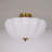 Atchison 3-Light 16” Semi Brass Flush Mount
