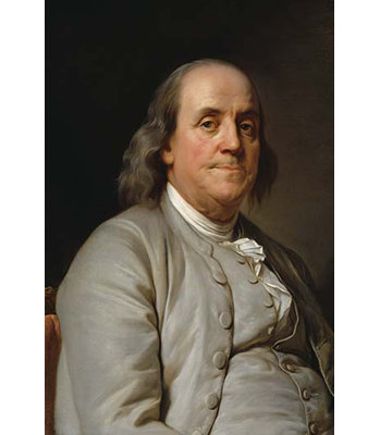 « portrait benjamin franklin » par joseph-siffrede duplessis-impression