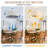 20" 7-Blade Farmhouse Caged Ceiling Fan with Light, 6 Speeds Fandelier Ceiling Fan Drum Ceiling Fan for Bedroom