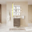Armoire à pharmacie 16 po x 30 po à fixation murale en métal doré ou miroir encastré