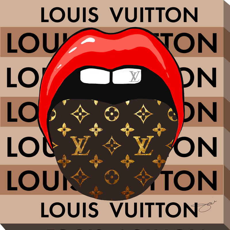 «Louis Vuitton Tongue (Square)» par By Jodi - impression, Toile tendue, H 18" x l 18" x P 1"