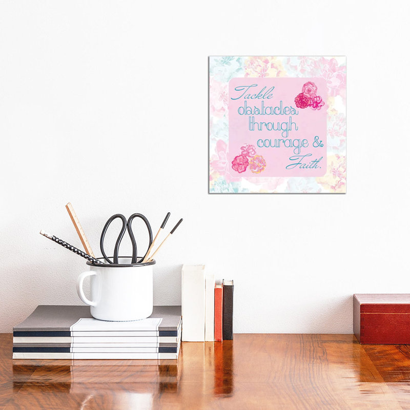 Faith And Love Floral I by Nola James - Wrapped Canvas Print, 30.48 cm H x 30.48 cm W