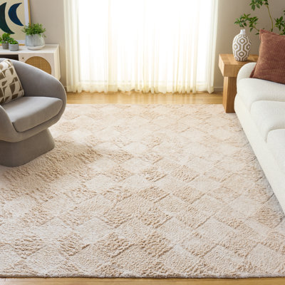 Haryss Machine Washable Recycled Cotton Geometric Area Rug