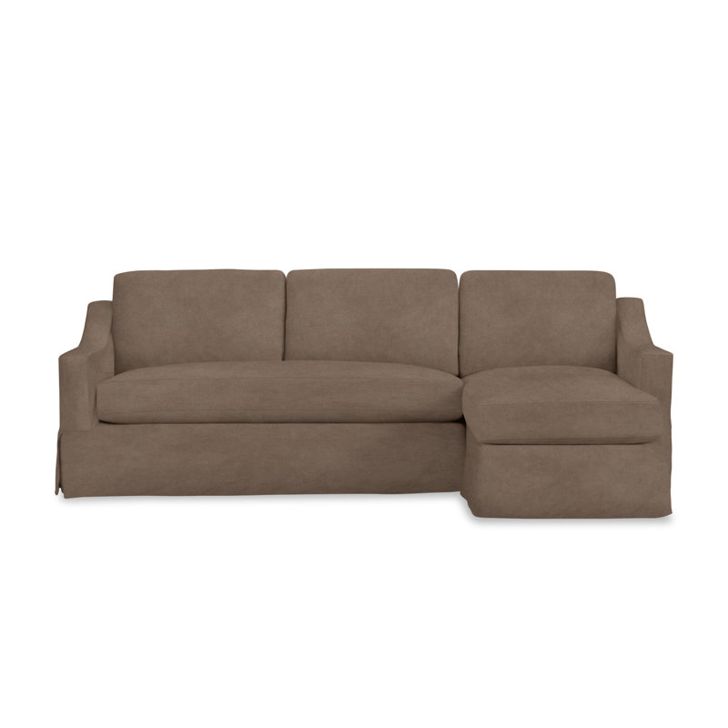 Cranbrook Upholstered L-Shaped Sectional, Right Hand Facing, Bella Cocoa Performance Velvet