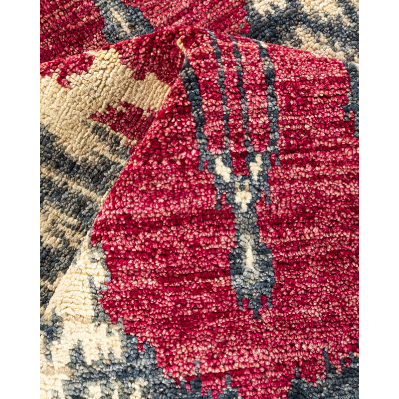 Contemporary One-of-a-Kind 6' 1" X 6' 2" Hand Knotted Area Rug