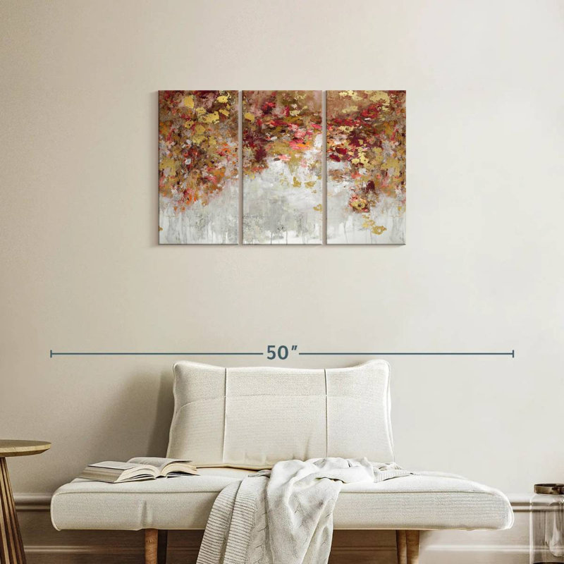 Avery Charmed Red And Gold, 20" H x 33" W