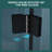 34"W X 72"H Matte Black Fold Shower Door With Bi - Function, 1/4 Inch Thick Tempered Clear Glass, Water To Keep Away, Stainless Steel Frame And Hinges, Reversible Installation Options, 180