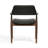 Arezzo Dining Chair Walnut Wood Finish Upholstered Performance Fabric Fully Assembled