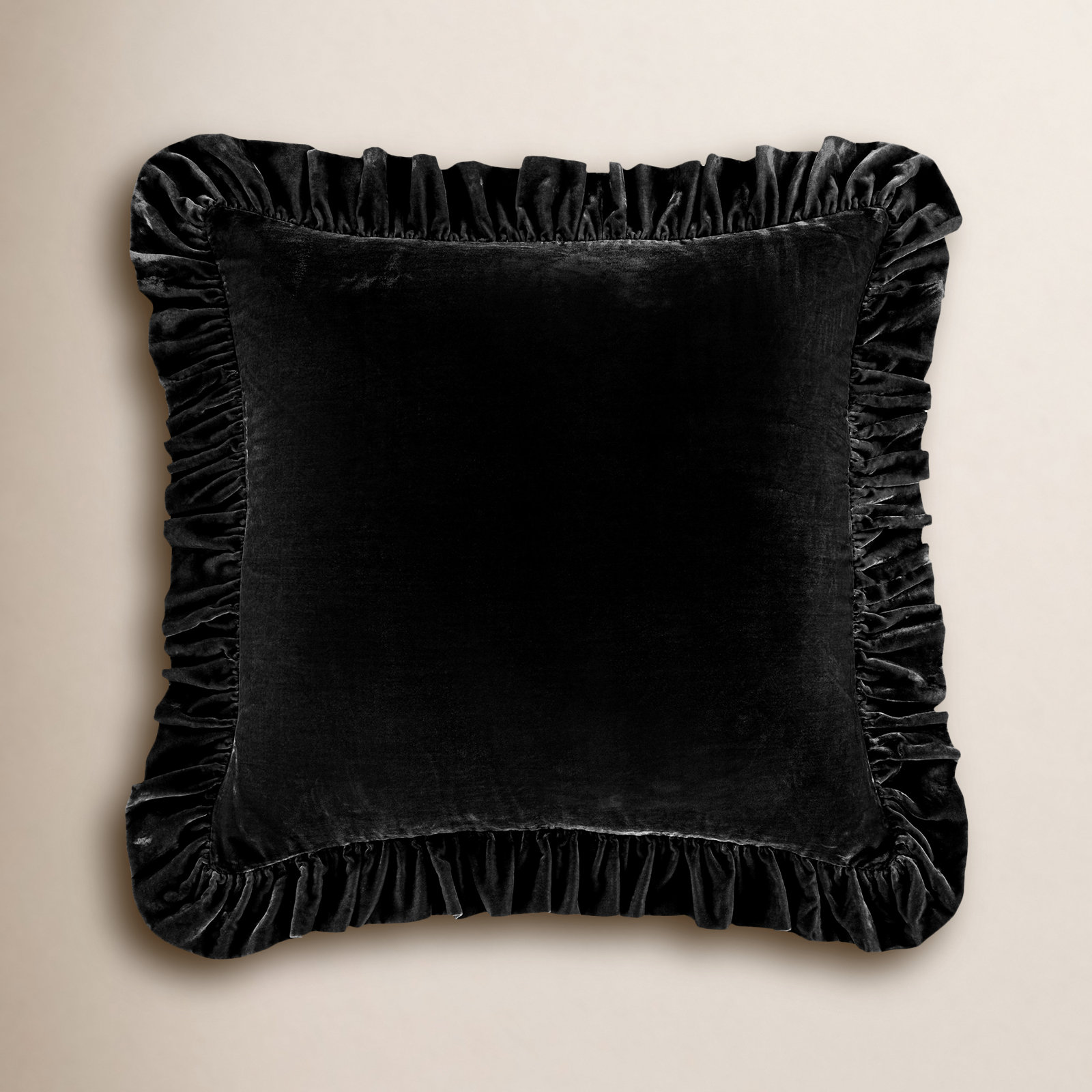 Stella Velvet Shams, Black