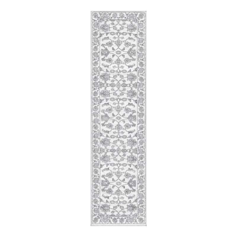 Musselman Rug, Runner 2' x 5'3", White Gray