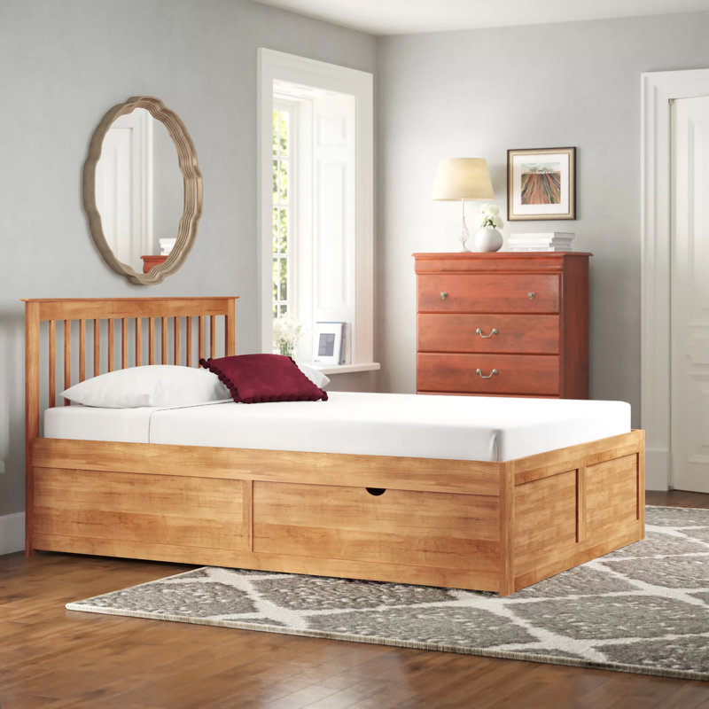 Alvan Solid Wood Storage Bed, Kingsize (5'), White
